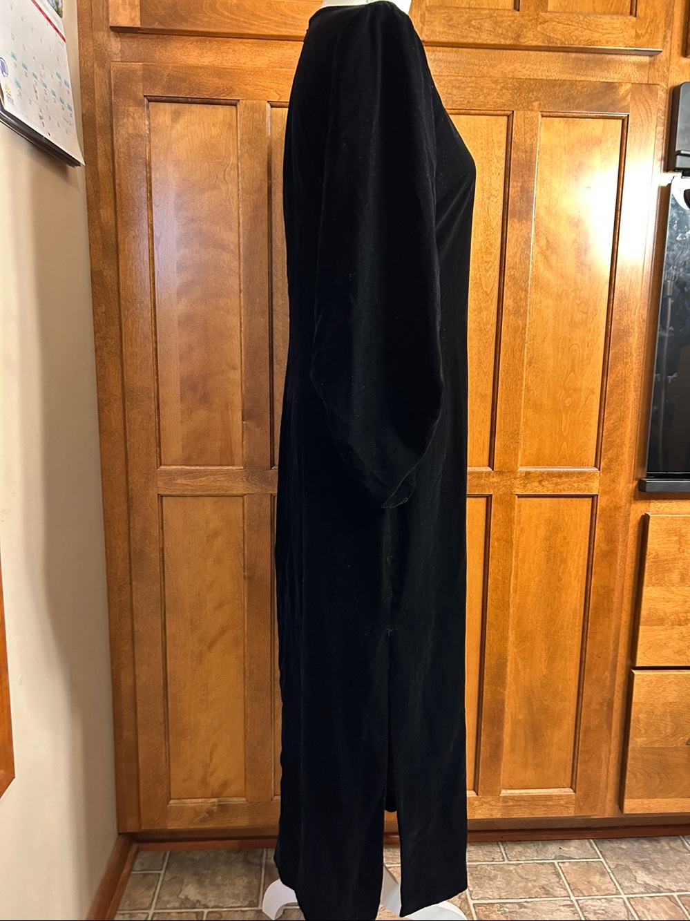 NWT Zara Women’s Black Velvet Long Sleeve Maxi Evening Dress. Sz M.   Formal - Picture 3 of 16
